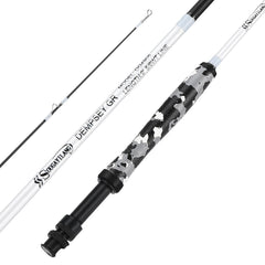 Aluminum reel seat with SiC guides on the fly rod