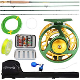 Sougayilang fly fishing rod and reel combo 9ft 4-piece green