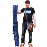 Sougayilang folding rod case extended view showing spacious rod storage for travel