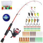 Sougayilang ice rod 27in collapsible enables compact storage and quick setup.