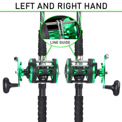 Stainless steel guides and full-length EVA grip