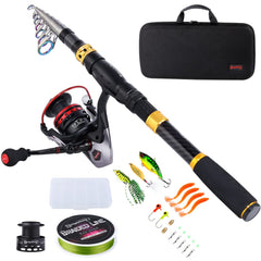 Sougayilang rod reel combo assembly shows ready-to-fish travel setup for adventures