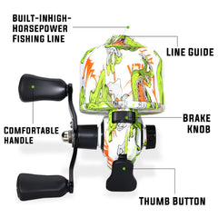 Reversible handle on Sougayilang Spincast Reel 30 for left or right retrieve