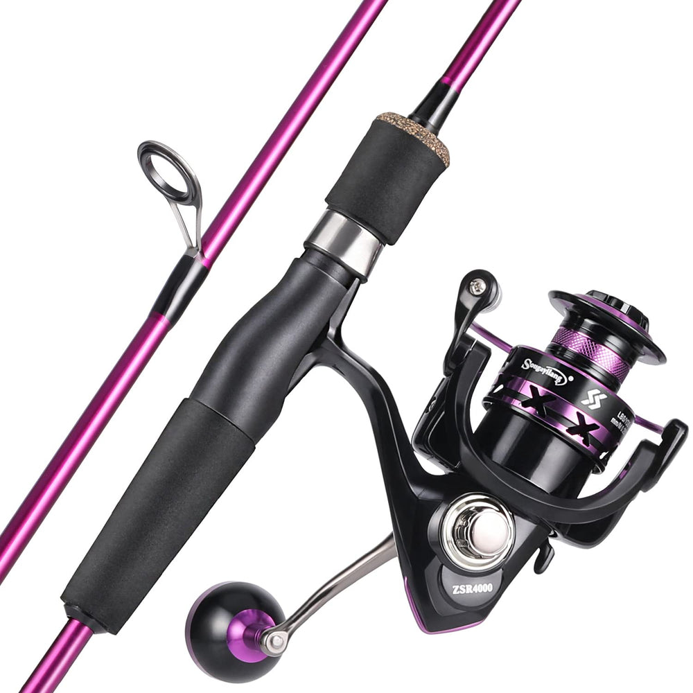 Sougayilang spinning rod purple shows stylish design ideal for versatile freshwater casting.