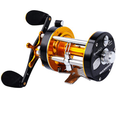 Sougayilang Warrior 6000 reel close-up showing reinforced metal body for durability.