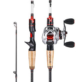 Sougayilang 6.9ft fishing rod with right-hand reel front view