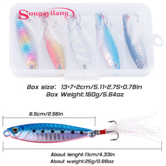 Sougayilang micro jig 25g 5pcs box display