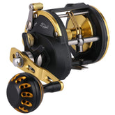 Front view of Sougayilang SHA40-Golden trolling reel