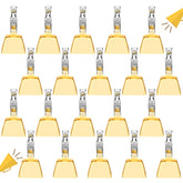 Soulchen 20 piece gold fishing bells with clip-on pole clamps