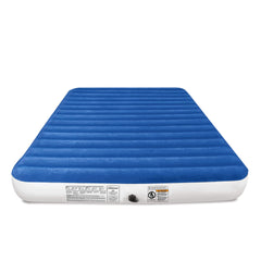 SoundAsleep Camping Series Queen mattress fully inflated at campsite for outdoor comfort.