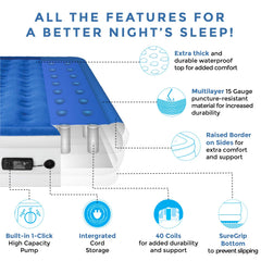 SoundAsleep Dream Series dual-chamber construction close-up—balanced support for comfortable nights.