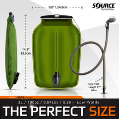 Source Hydration Bladder WLPS 3 liter capacity for longer adventures
