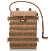 Source Razor low-profile hydration pack attached to MOLLE vest for discreet hydration