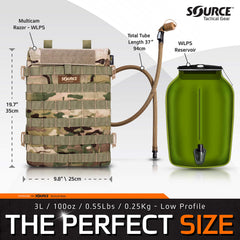 Source Razor Storm valve and insulated tube for high-flow drinking on the move.