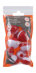 South Bend 10-pack push-button floats in red and white for clear pool visibility