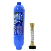 South Bend Components RV inline filter side view showing compact, travel-friendly design for on-the-go water filtration
