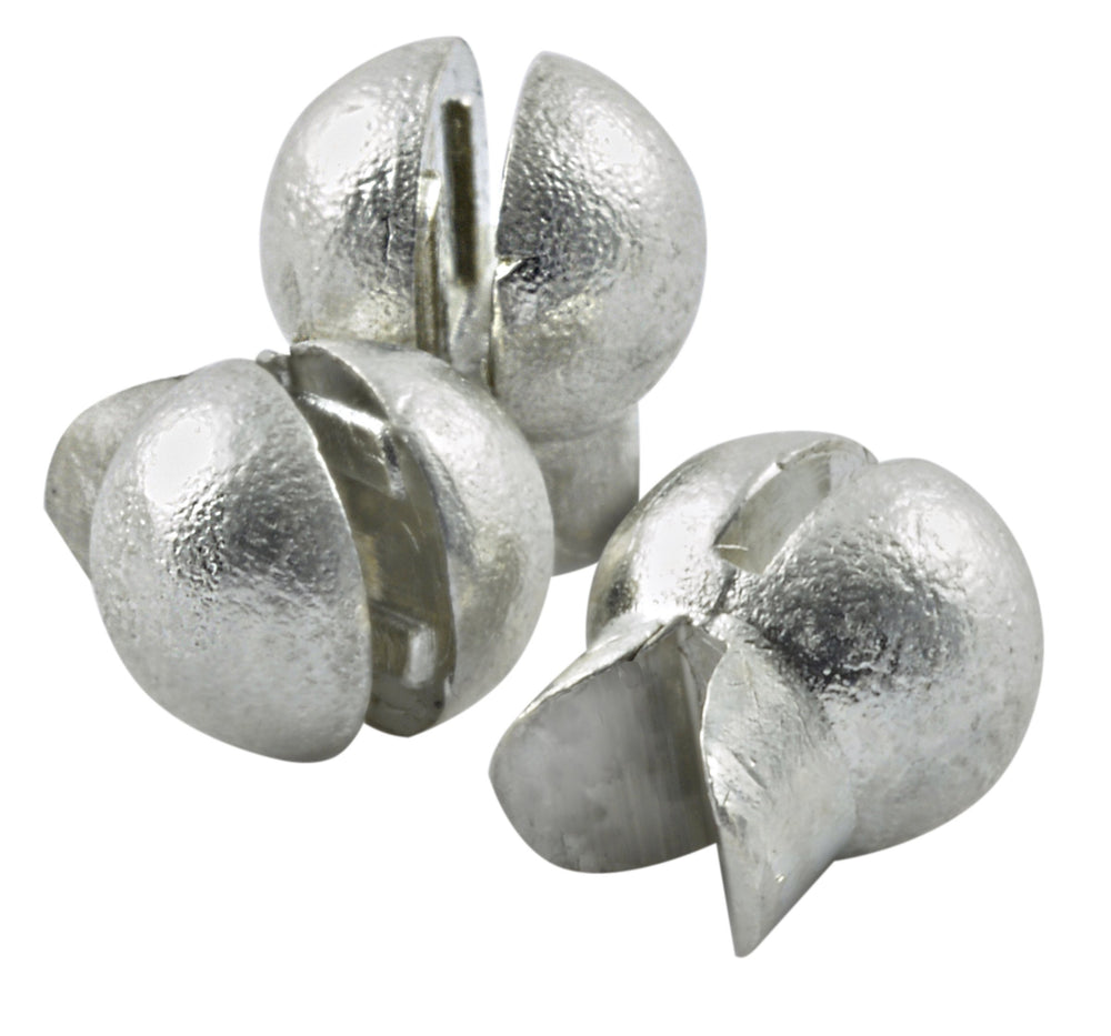South Bend non-led removable splitshots size 4 in a 16-pack for quick crimping and easy removal.