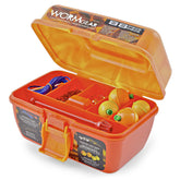 SouthBend Worm Gear 88 Piece Loaded Tackle Box closed front view