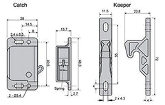 Southco C3-805 grabber catch latch installation demonstrated for retrofit on cabinets.