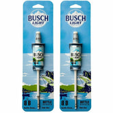 Southern Bell Brands Busch Light bottle bobbers—high visibility for bass fishing on sunny days.