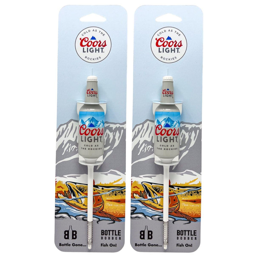 Southern Bell Brands Coors Light bottle bobbers 2-pack for bass and trout fishing.