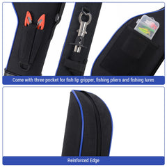 SOUUXIU fishing bag features dual metal zippers for fast access.