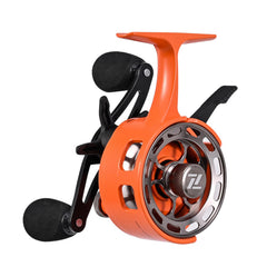 SOUUXIU ice fishing reel with large spool boosts line capacity for deeper water.