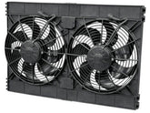 Spal 30102130 high performance dual fan front view showing compact cooling solution.