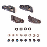Spark R&D Fixie top-mount clips on board offer secure, snow-shedding connection for splitboard setups.