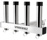 SPARKWHIZ hitch fishing rod holder mounted on a 2-inch hitch receiver