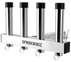 SPARKWHIZ hitch fishing rod holder mounted on a 2-inch hitch receiver