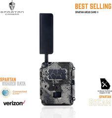 Spartan Camera Gocam 4G LTE mounted on a tree showing versatile setup.