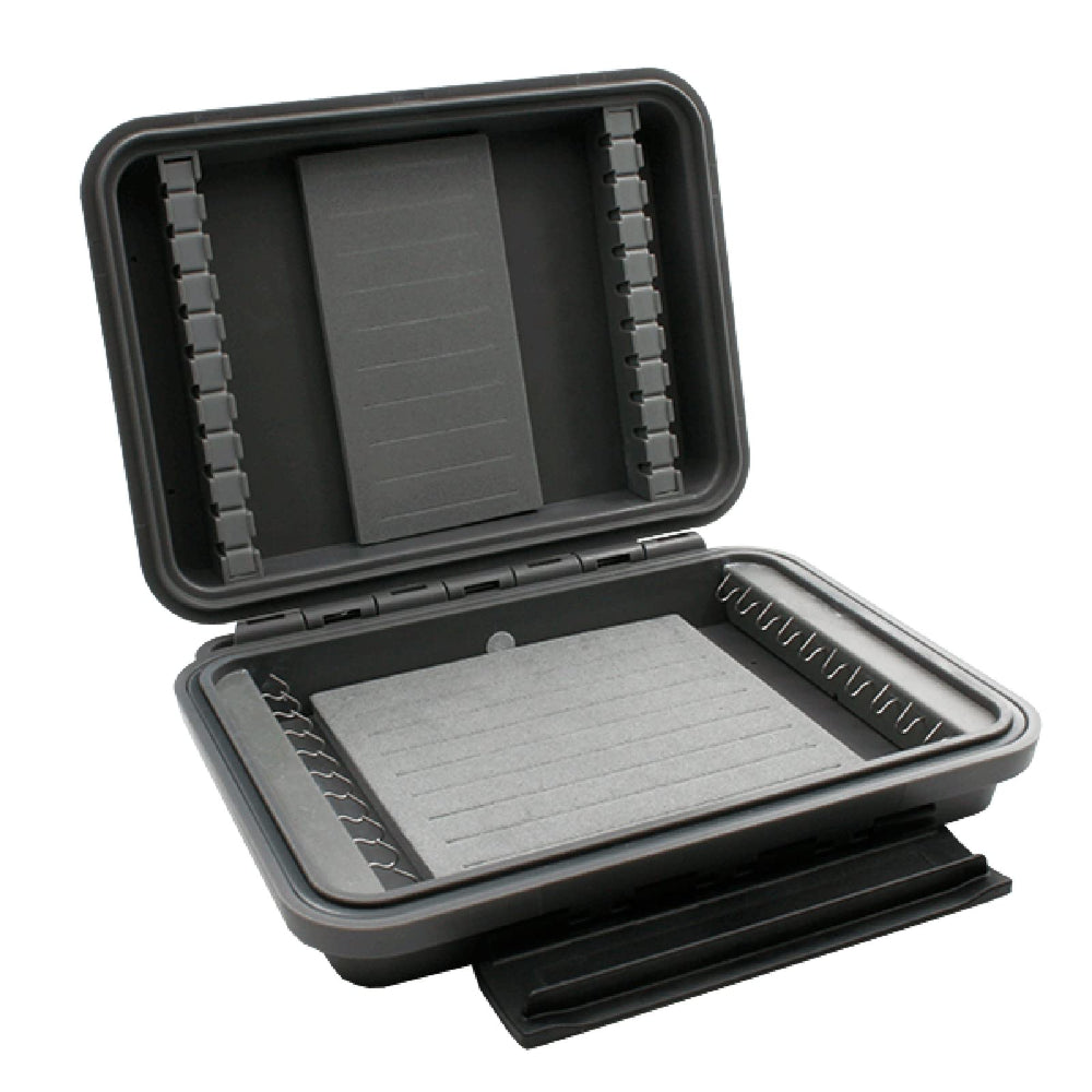 Spawn Fly Fish Plan D Pocket Max Fly Box with 50/50 design keeps 20 flies organized and dry.
