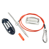 SPEARFISHING WORLD fish stringer with cable and carabiner keeps catch secure during dives