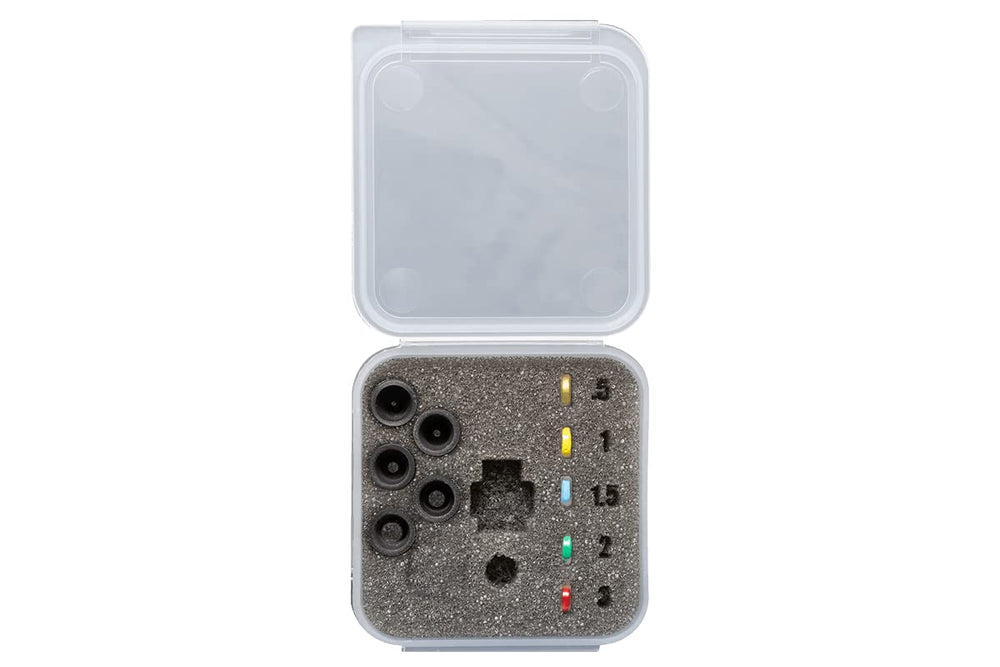 Specialty Archery PXS Target Peep Deluxe Kit apertures closeup for precise tuning.
