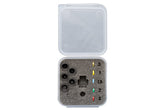 Specialty Archery PXS Target Peep Deluxe Kit apertures closeup for precise tuning.