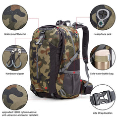 SPEEDPARK Hiking Backpack with rain cover ready for sudden showers.
