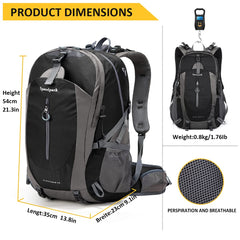 SPEEDPARK hiking backpack side pockets fit water bottles during treks.
