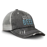 Speedy Pros baseball cap front view with beer-themed embroidery for casual wear.