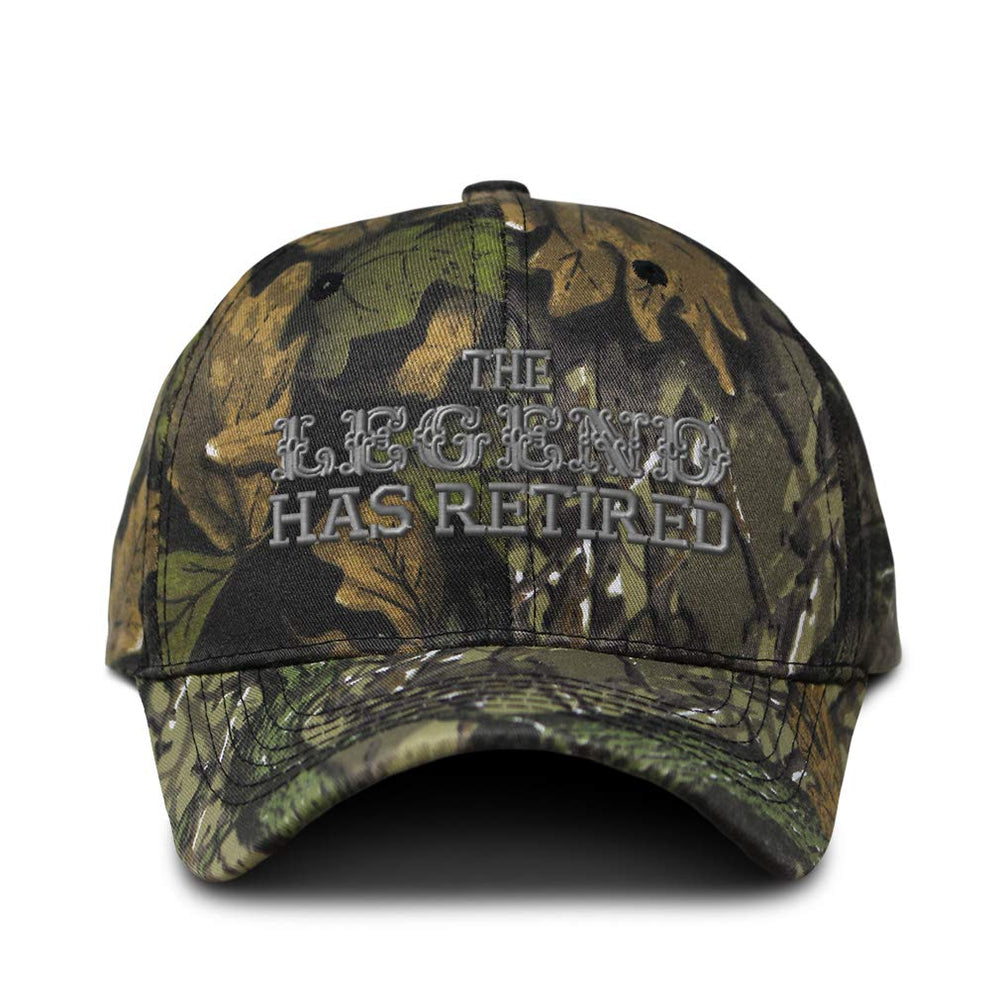 Speedy Pros camo baseball cap front view with camouflage pattern for outdoor concealment.