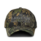 Speedy Pros camo baseball cap front view with camouflage pattern for outdoor concealment.