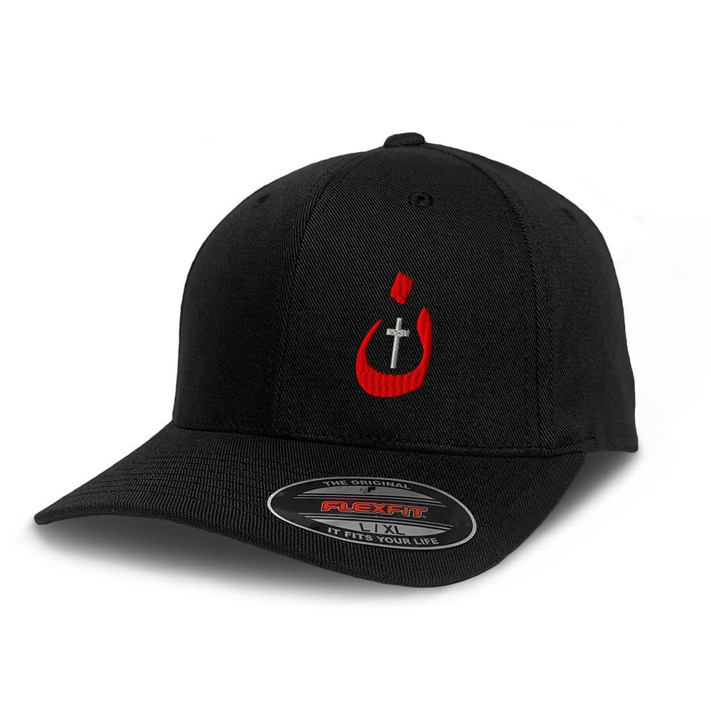 Speedy Pros Flexfit cap left side panel for daily comfortable wear and faith-forward style.
