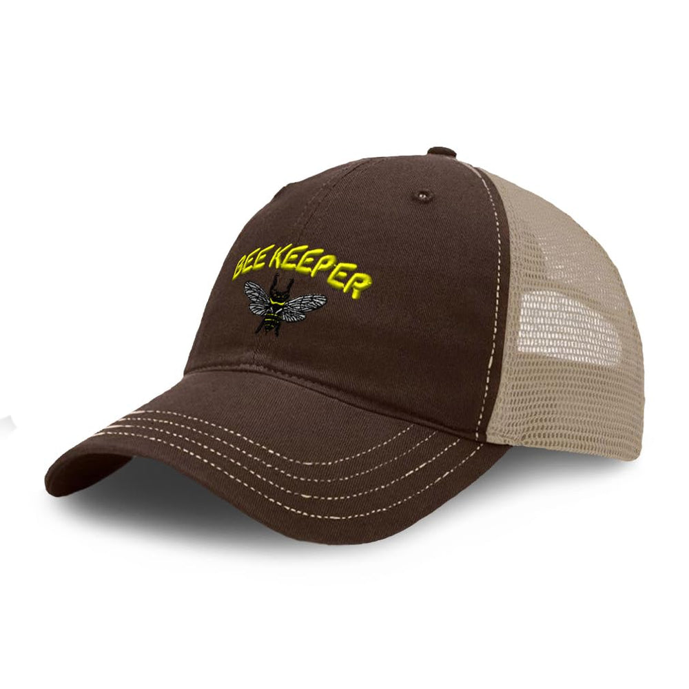 Speedy Pros Richardson soft mesh cap front bee-keeper embroidery for casual wear.