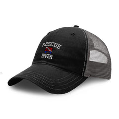 Speedy Pros Richardson Soft Mesh Cap with Rescue Diver embroidery, ideal for ocean lovers.