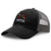 Speedy Pros Richardson Trucker Dive Master front view showing sun-ready embroidery.