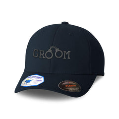 Speedy Pros Flexfit groom embroidery front view for versatile wear.