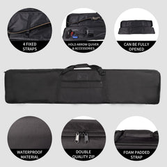 SPG archery bow case double-zip-smooth-operation enables easy access and durable closure.