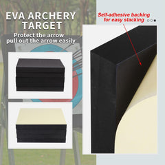 SPG archery target with self adhesive back demonstrates easy stacking and quick setup.