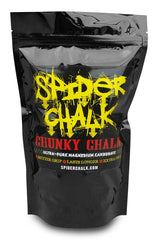 SPIDER CHALK lab-grade chunky powder delivers ultra-dry grip for climbing and lifting.