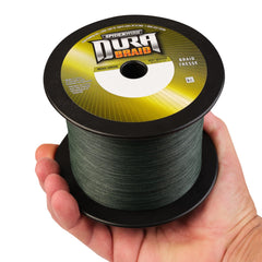 SpiderWire DuraBraid on a reel showing tough line ready for action.